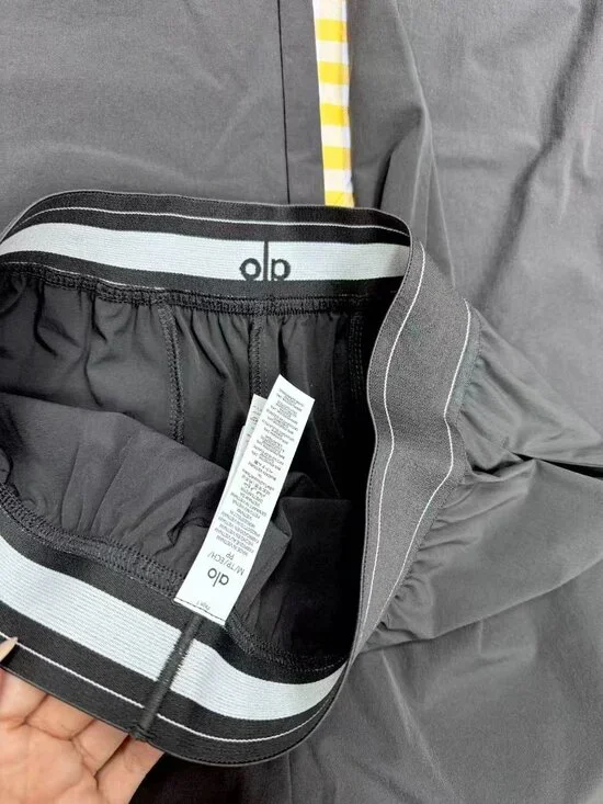 Dark grey ALO Yogo trousers 👖 Casual straight leg trousers - Picture 7 of 9